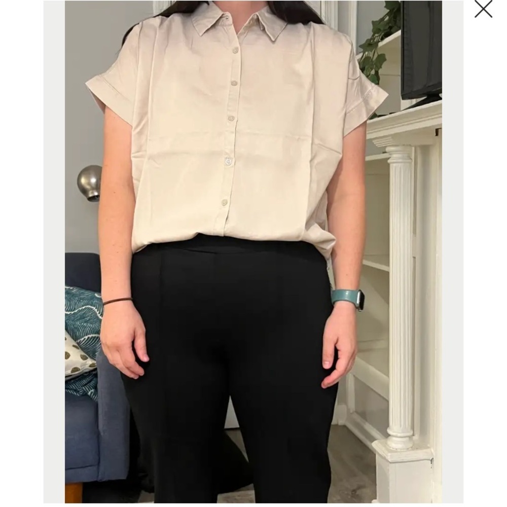 Quince Vintage Wash Tencel Camp Shirt Sz M White NEW - Picture 3 of 7